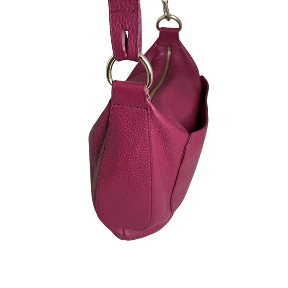 Furla Magenta Pebbled Leather Shoulder Bag - Picture 4 of 11